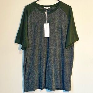 NWT Threads 4 Thought Green and Gray Raglan Short Sleeve Tee - Size: XXL